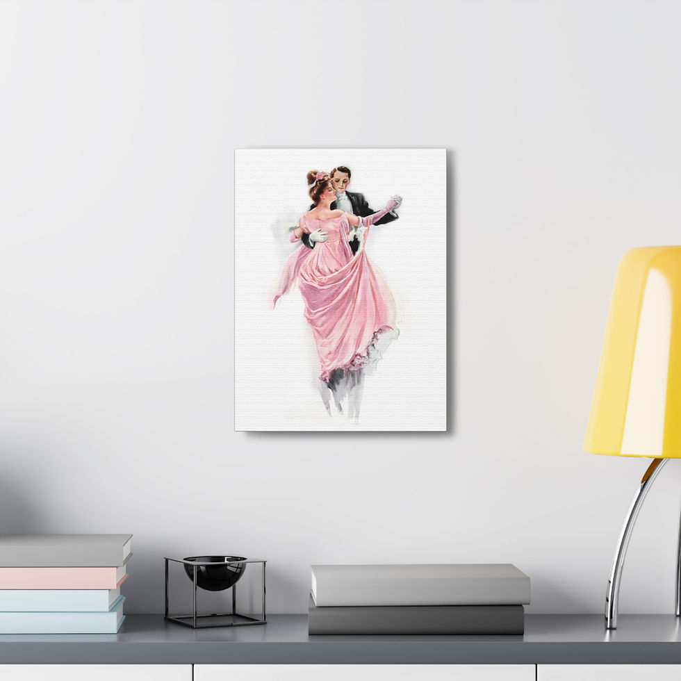 Thumbnail: Canvas Art Edwardian Couple Dancing Giclee Print Victorian Wall Decor