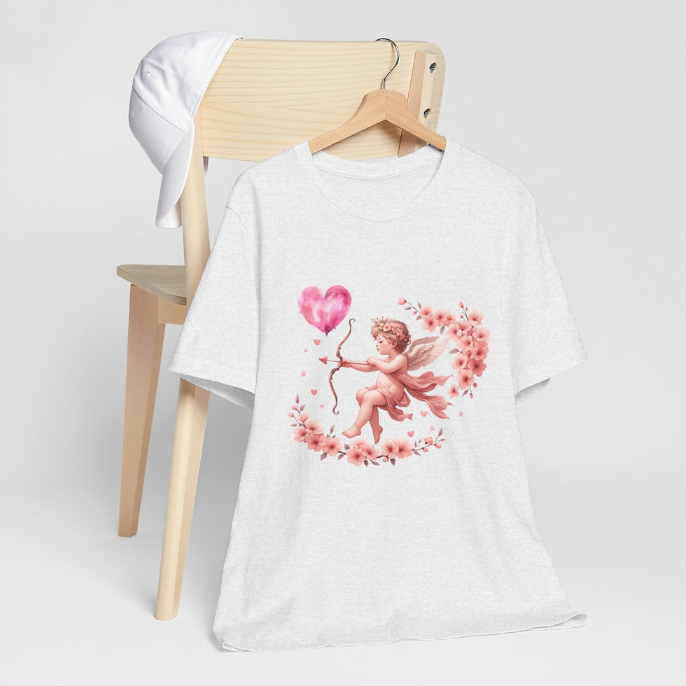 Thumbnail: Shabby Cherub T-Shirt Vintage Cupid Angel Tee Wearable Art Thoughtful Gifts
