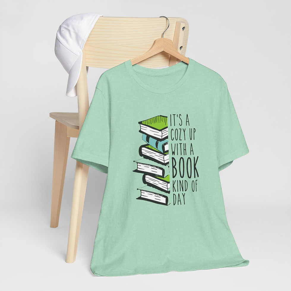 Thumbnail: Reading Lover T-Shirt Cozy Up with a Book Kinda Day Expressive Apparel Fun Gift