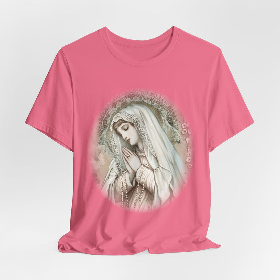 Thumbnail: Vintage Virgin Mary T-Shirt Shabby Apparel Religious Art Tee Catholic Gift