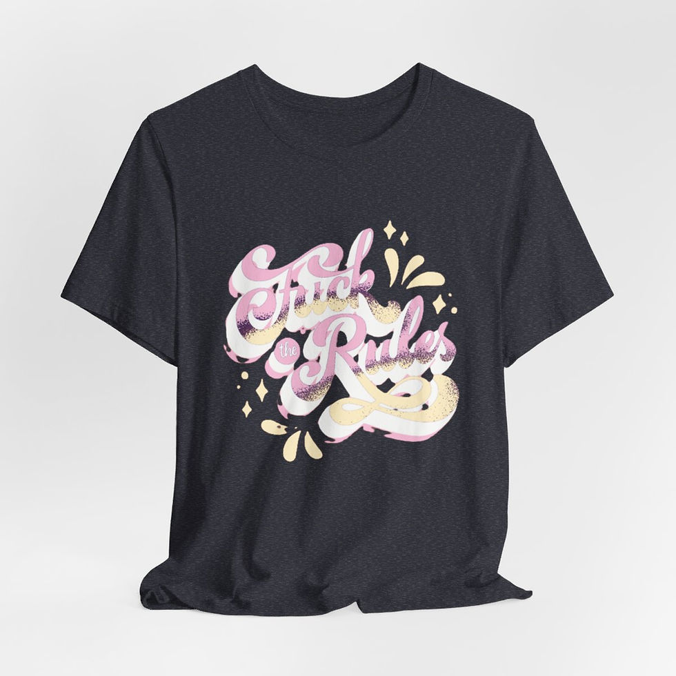 Thumbnail: Sarcastic Retro T-Shirt F*ck the Rules Adult Apparel Expressive Gifts