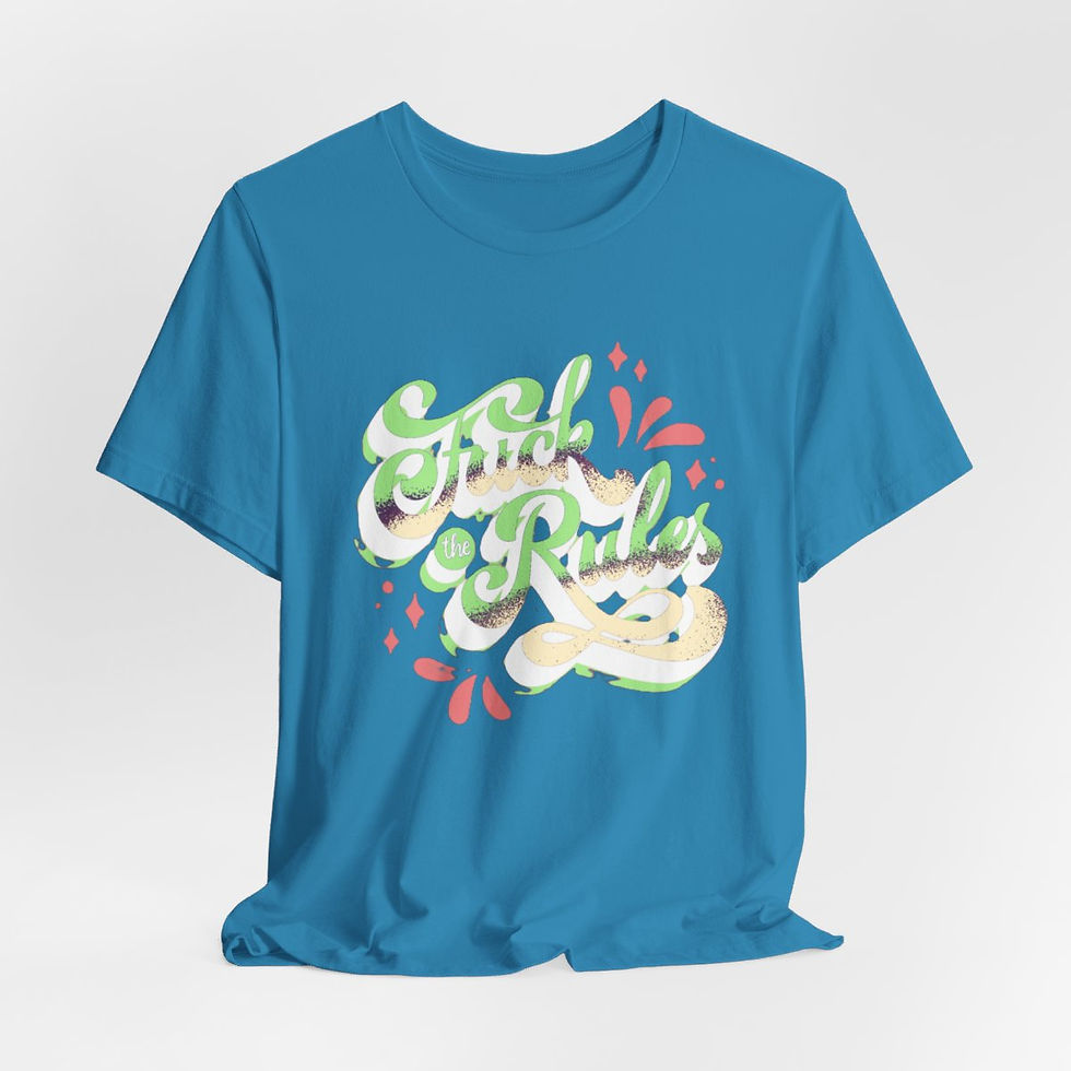Thumbnail: Sarcastic Retro T-Shirt F*ck the Rules Adult Apparel Expressive Gifts