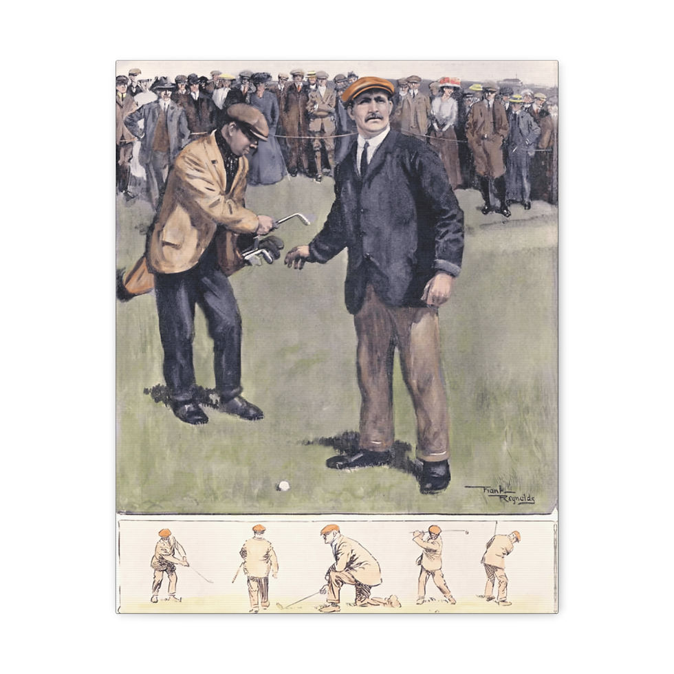 Thumbnail: Vintage Golf Art Canvas Antique Golfers Men Golfing Wall Decor Golf Lover Print