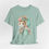 Miniatura: Victorian Cat Art T-Shirt Shabby Mint & Pink Hat Roses Artistic Cat Lover Gift