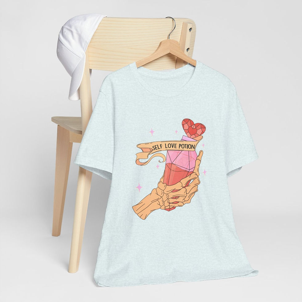 Thumbnail: Artistic T-Shirt Self Love Potion Skeleton Art Trendy Apparel Fun Gifts 