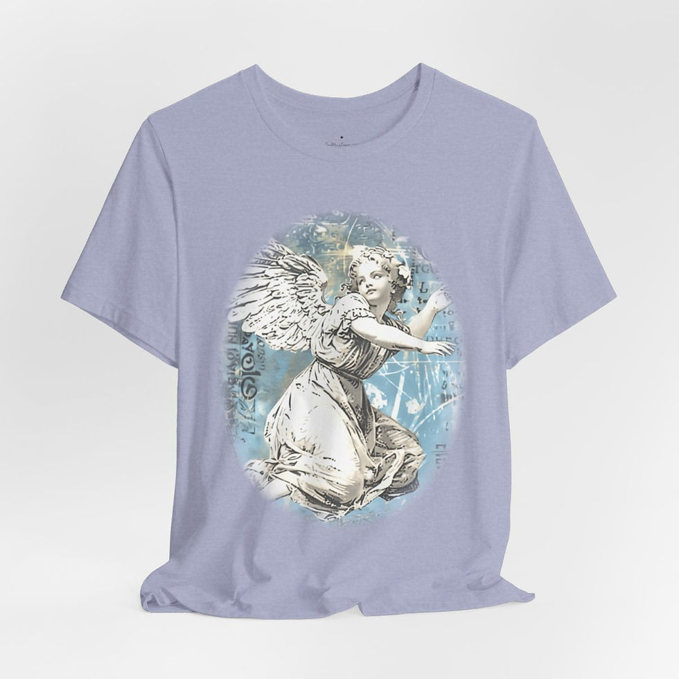Thumbnail: Pastel French Shabby T-Shirt Vintage Cherub Angel Apparel Chic Artistic Gifts