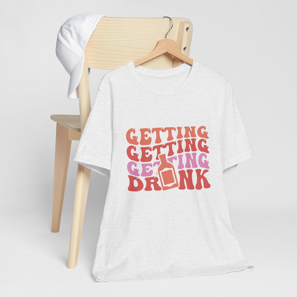Thumbnail: Getting Drunk T-Shirt Bride Bridesmaid bachelorette Party Retro Art Fun Apparel