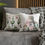 Thumbnail: Shabby Christmas Throw Pillow cover Victorian Kitty Cat Pink Roses Holiday Decor