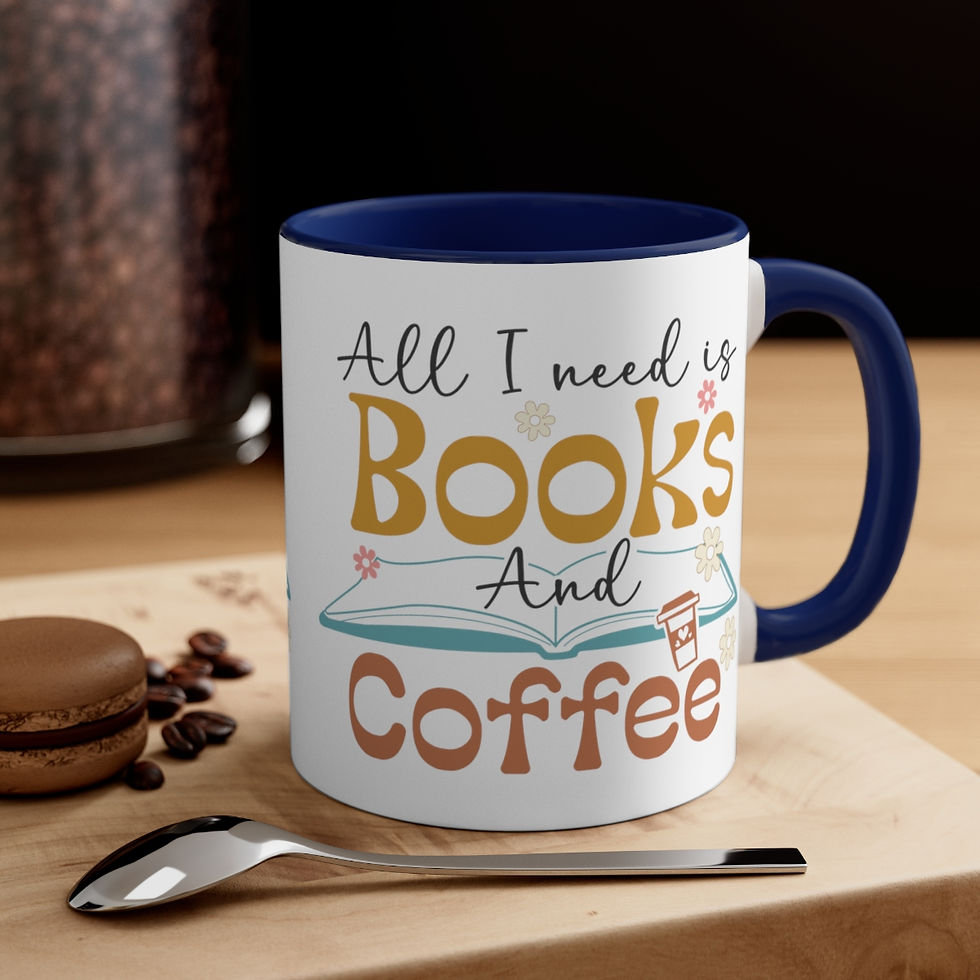 Thumbnail: Book Lover Coffee Mug All I Need is Books and Coffee Reading Theme Gifts