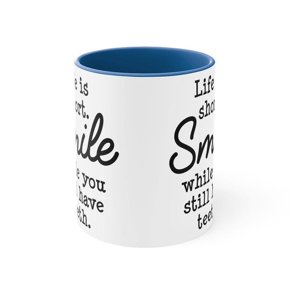Thumbnail: Funny Coffee Mug Life is Short Smile While You Have Teeth Sarcastic Gifts