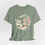 Miniatura: Victorian Cat Art T-Shirt Shabby Mint & Pink Hat Roses Artistic Cat Lover Gift