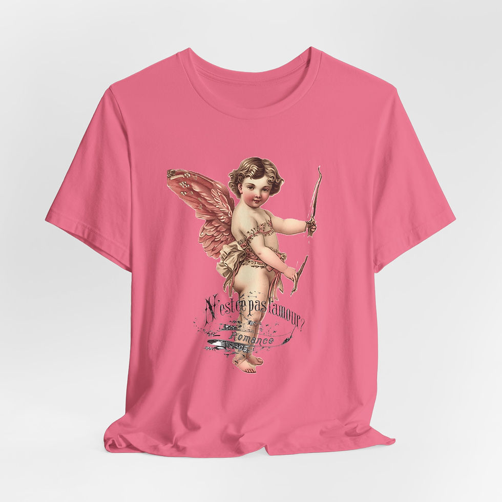 Thumbnail: Vintage Cupid T-Shirt Shabby French Isn't it Love Artistic Angel Gift Romance