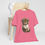 Miniatura: BOHO Cat T-Shirt Kitty with Flowers Art Tee Trendy Artistic Apparel