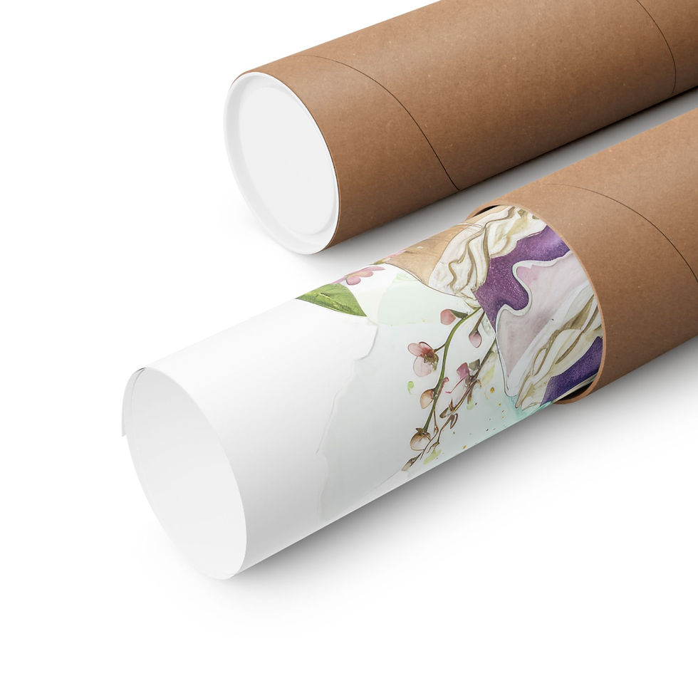 Thumbnail: Shabby Kitchen Art Print Floral Cake Flower Eggs Baking Spring Cottage Decor