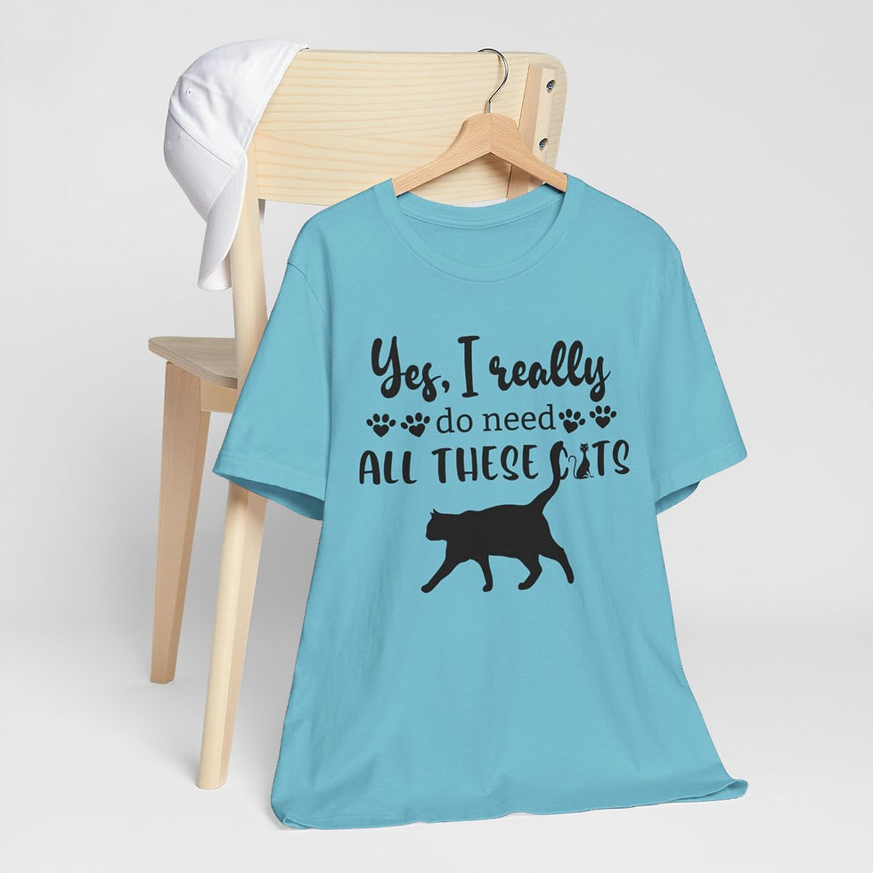 Thumbnail: Sarcastic Cat Lover T-Shirt I really Do Need All These Cats Expressive Fun Gifts