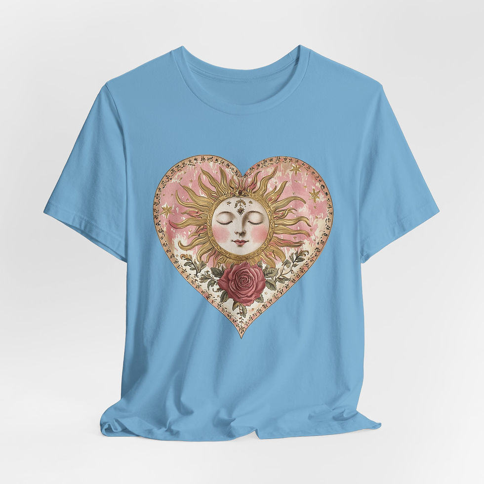 Thumbnail: Boho Art T-Shirt Celestial Trendy Pink Artistic Gift Personal Expressive Style