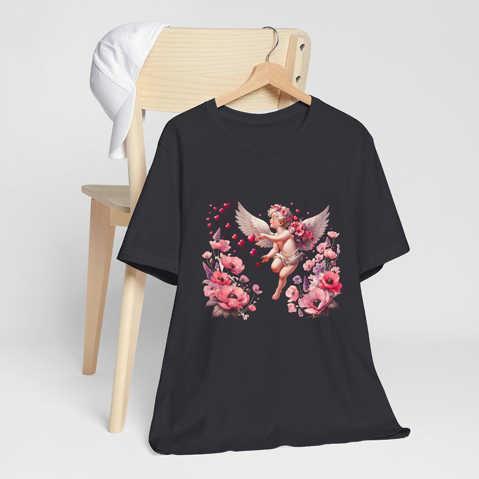 Thumbnail: Shabby Cherub T-Shirt Vintage Cupid Angel Tee Wearable Art Thoughtful Gifts