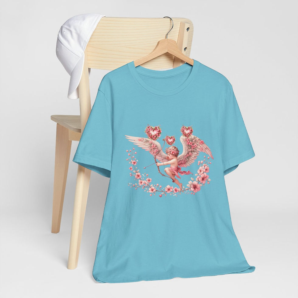 Thumbnail: Shabby Cherub T-Shirt Vintage Cupid Angel Tee Wearable Art Thoughtful Gifts
