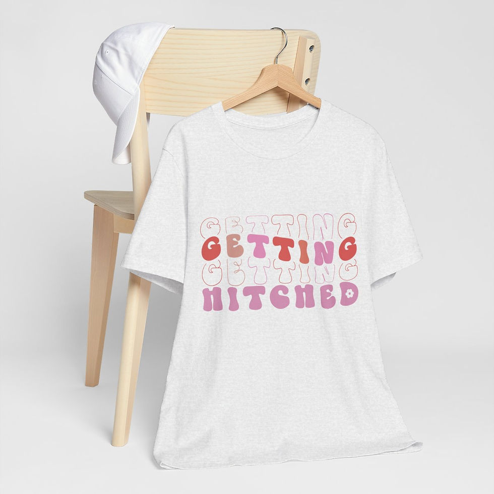 Thumbnail: Getting Hitched T-Shirt Bride Bridesmaid Wedding Vibes Fun Bridal Apparel