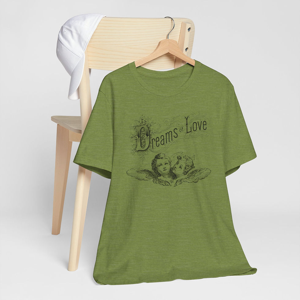 Thumbnail: Antique French Cherub T-Shirt Angel Dreams of Love Artistic Gift Romantic Tee