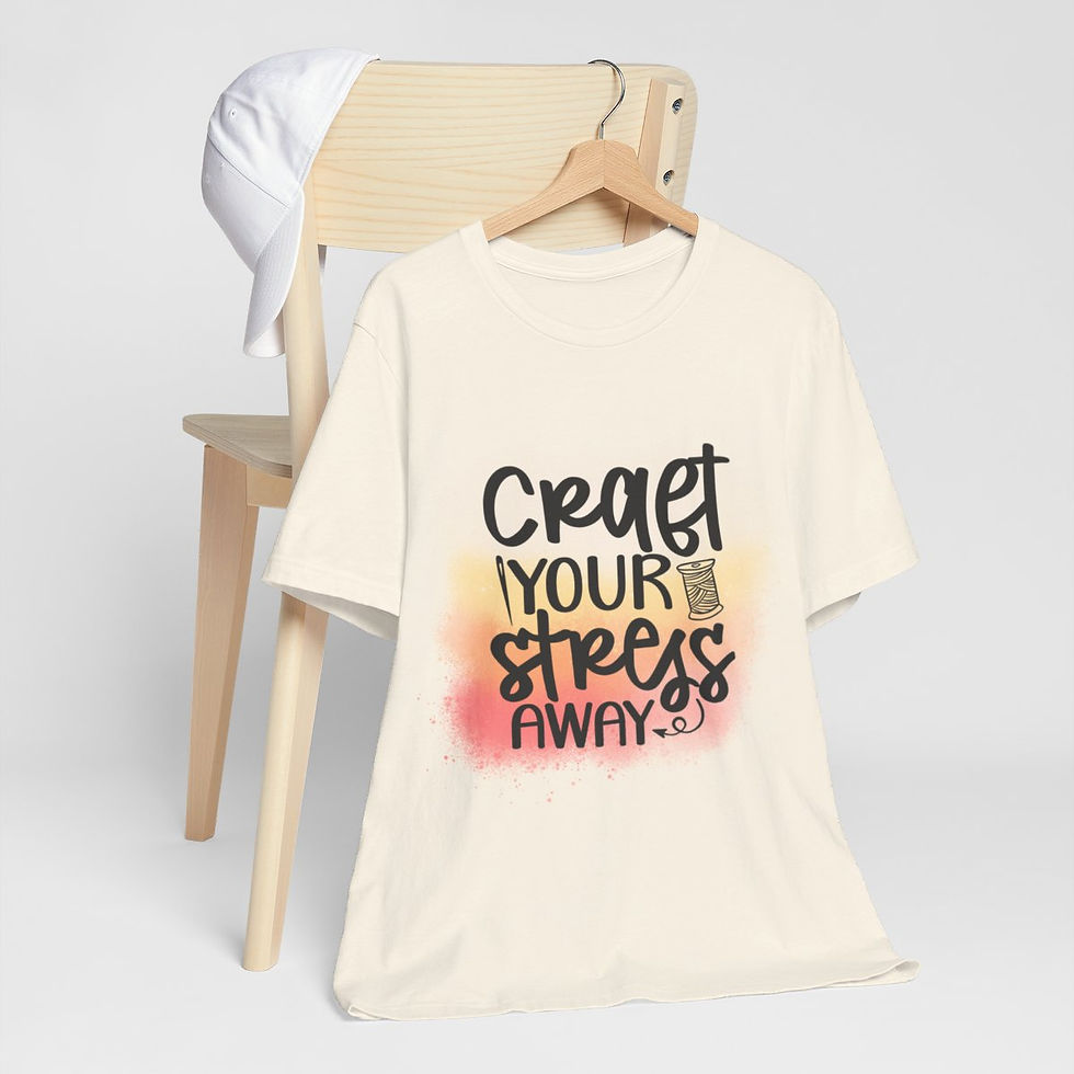Thumbnail: Crafter Art T-Shirts Craft Your Stress Away Expressive Apparel Thoughtful Gifts