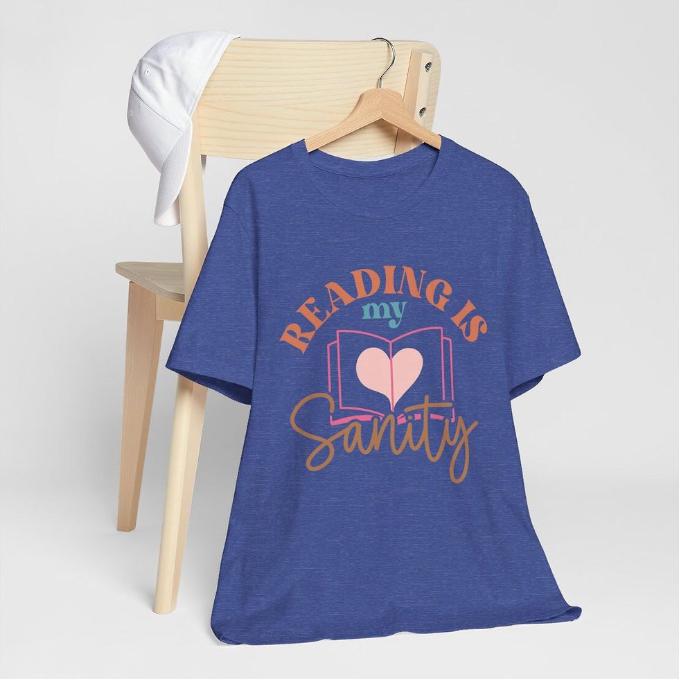 Thumbnail: Book Lover T-Shirt Reading is My Sanity Expressive Apparel Thoughtful Gifts