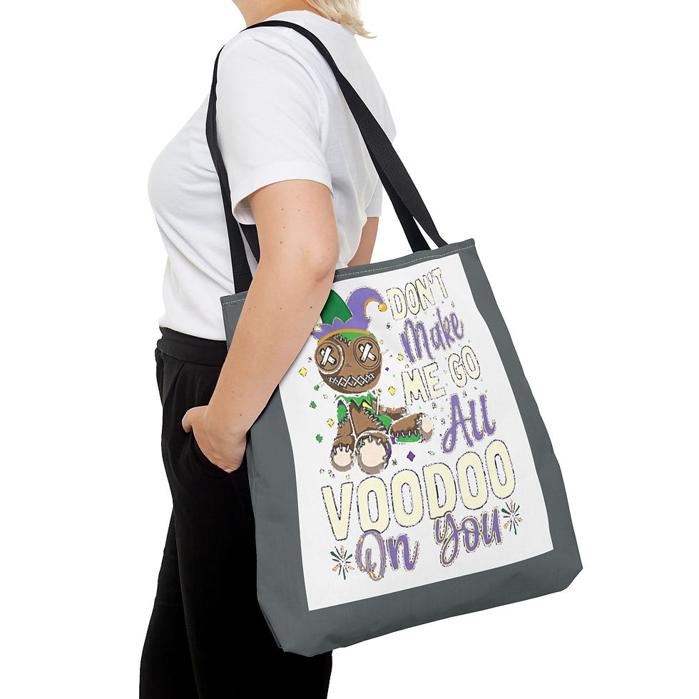 Thumbnail: Esoteric Sarcastic Tote Bag Don't Make Me go all Voodoo on You Expressive Gift