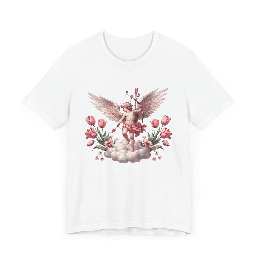 Thumbnail: Shabby Cherub T-Shirt Vintage Cupid Angel Tee Wearable Art Thoughtful Gifts