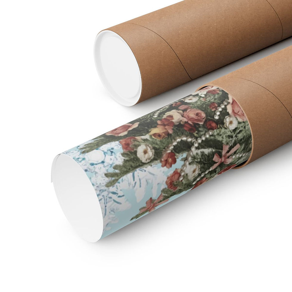 Thumbnail: Vintage Victorian Christmas Art Print Meet Me Under the Mistletoe Holiday Decor