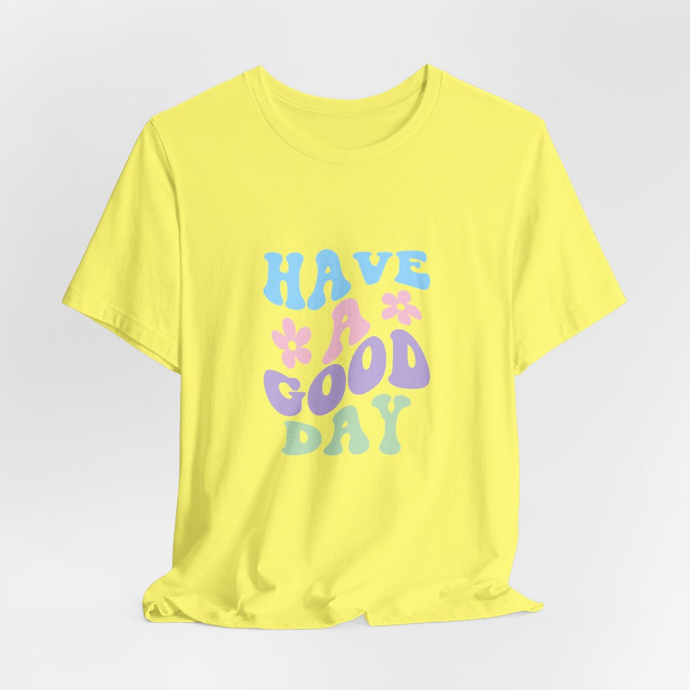 Thumbnail: Retro Art T-Shirt Have a Good Day Pastel Trendy Art Tee Inspirational gifts