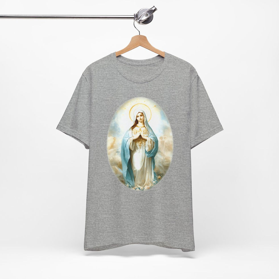 Thumbnail: Copy of Virgin Mary T-Shirt Ave Maria Religious Faith Art Tee Catholic Gifts