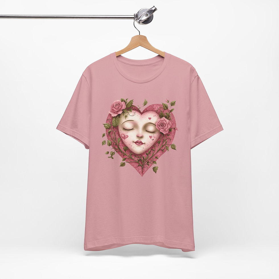 Thumbnail: Celestial Heart Art T-Shirt Shabby Trendy Personal Expressive Artistic Gift