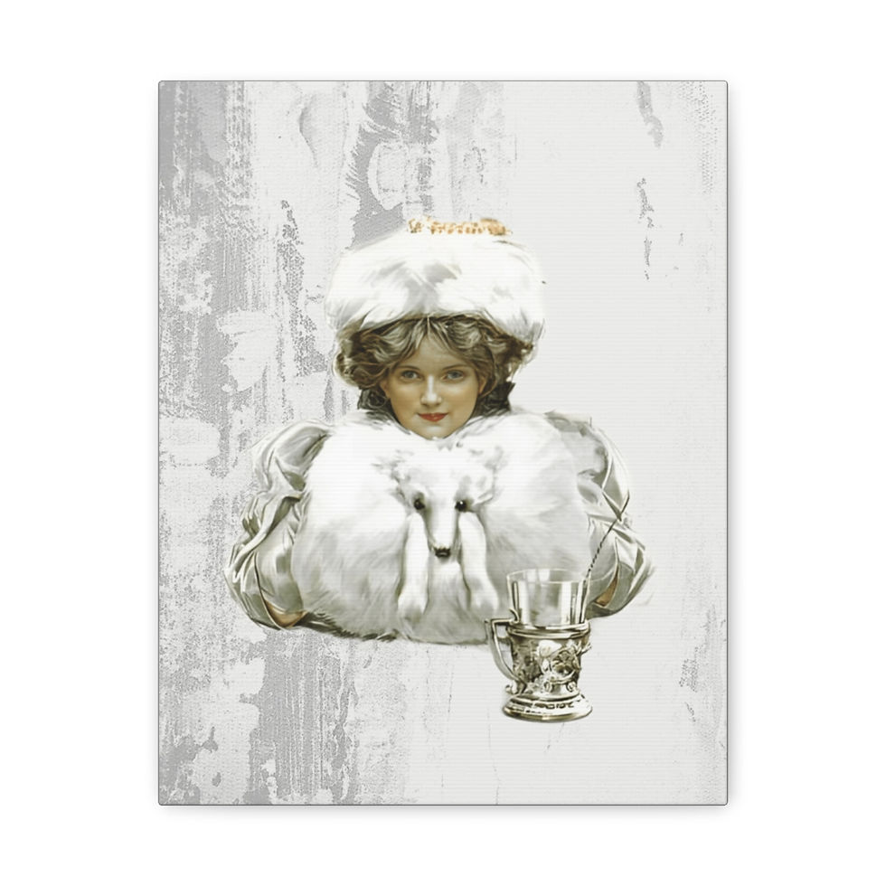 Thumbnail: Vintage Harrison Fisher Women Canvas Art Lady Print Kitchen Decor 