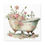 Thumbnail: Shabby Clawfoot Tub Canvas Art Print Pink Roses Victorian Cottage Bathroom Decor