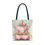 Thumbnail: Artistic Shabby Tote Bag Pink Mint Pumpkins Trendy Fall Expressive Gift