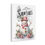 Thumbnail: Shabby Christmas Decor Snowman Snowflakes Art Canvas Vintage Holiday Artwork