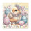 Miniatura: Shabby Chic Canvas Art Jeweled Chick with Crown Pastel Easter Spring Glam Decor
