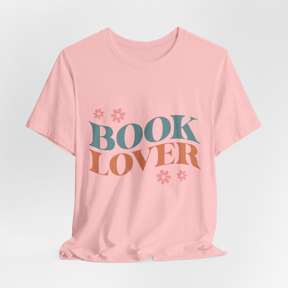Thumbnail: Reading Theme T-Shirt Book Lover w/ Daisies Expressive Apparel Thoughtful Gifts