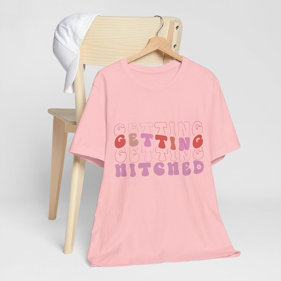 Thumbnail: Getting Hitched T-Shirt Bride Bridesmaid Wedding Vibes Fun Bridal Apparel