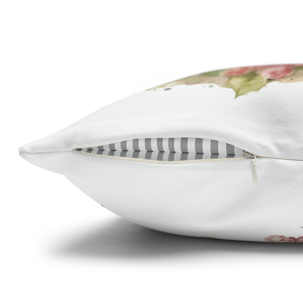 Thumbnail: Shabby Christmas Throw Pillow cover Victorian Bunny Pink Nursery Holiday Decor