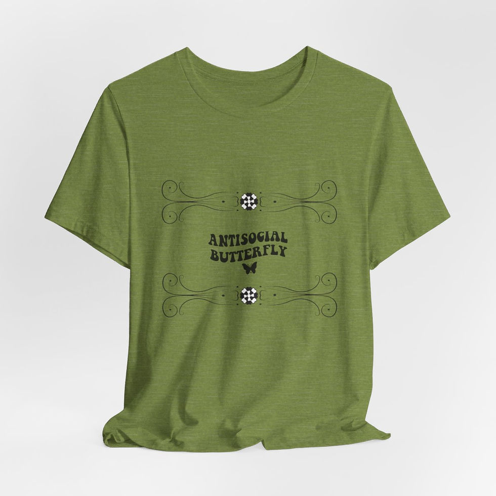 Thumbnail: Sarcastic T-Shirt Anti Social Butterfly Retro Art Tee Artistic Apparel Fun Gifts