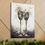 Thumbnail: French Wine Theme Canvas Art Shabby Champagne Glasses Print Romantic Decor 