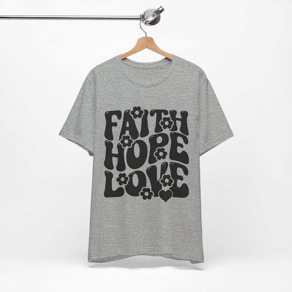 Thumbnail: Spiritual Retro T-Shirt Faith Hope Love Unisex T-Shirts Hippie Gifts
