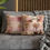 Miniatura: Artistic Shabby Chic Throw Pillow Pink Roses Pig in Hat Vintage Home Decor