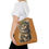 Miniatura: Boho Cat Tote Bag Shabby Kitten with Feathers Flowers Cat Lover Expressive Gift