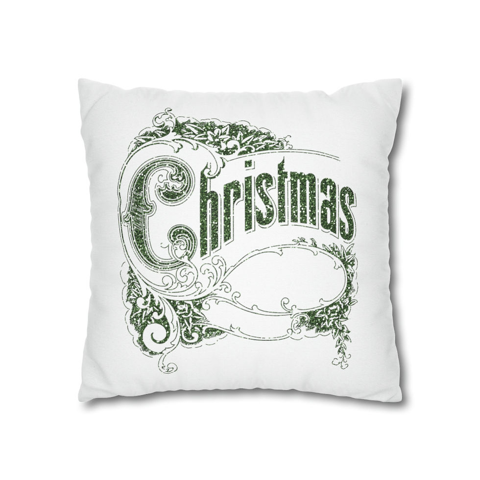 Thumbnail: Shabby Victorian Snowman Christmas Throw Pillow cover Purple Holiday Decor