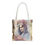 Thumbnail: Shabby Virgin Mary Tote Bag Artistic Mother Mary Pink Roses Serene Catholic Gift