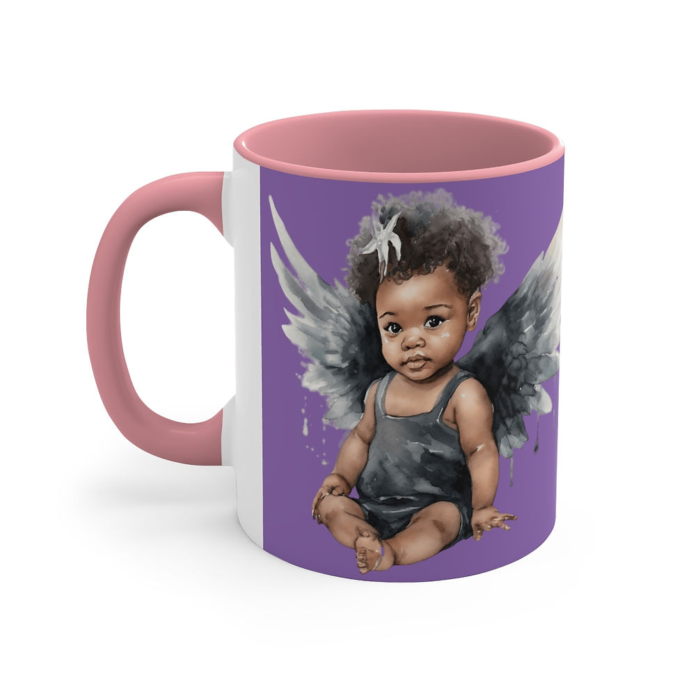 Thumbnail: Baby Angel Coffee Mug Thoughtful Gifts Angelic African American Art Mug