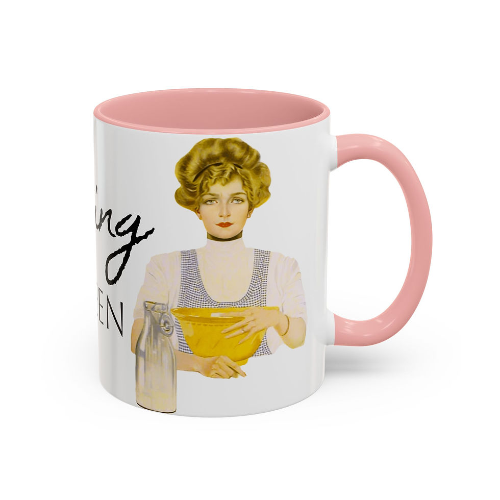 Thumbnail: Retro Baking Queen Coffee Mug Vintage Woman Coles Phillips Fun Artistic Gift