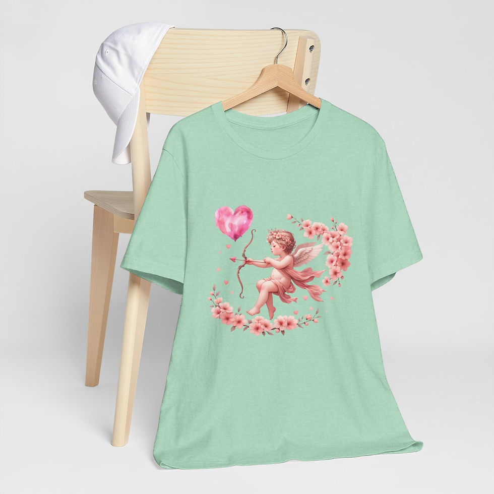 Thumbnail: Shabby Cherub T-Shirt Vintage Cupid Angel Tee Wearable Art Thoughtful Gifts